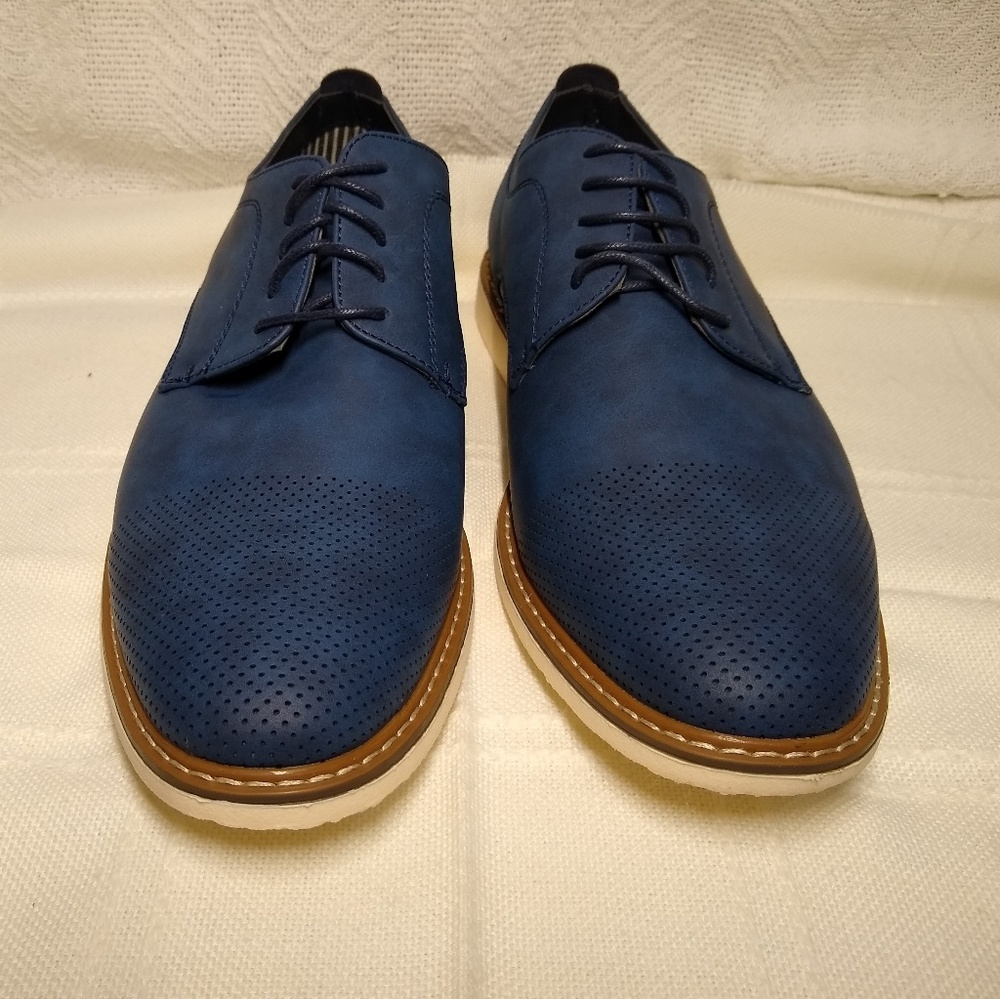 Harrison Myles Navy W/Black Accent Dress Shoes M13